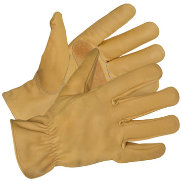 SALUS WEAR Leather Work Gloves with Reinforced Palm Patch for Exceptional Grip | Keystone Thumb Ideal for General Work, Truck Driving, Gardening, Farming
