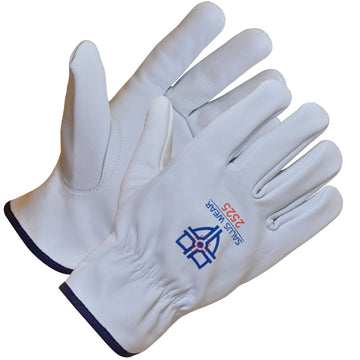 SALUS WEAR Durable Leather Work Gloves for Men Leather Driving Gloves with Double Stitched Keystone Thumb for High Dexterity
