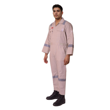 Flame Resistant FR Hi Vis Coveralls for Men NFPA 2112 Complied 7oz Overall for Men Reflective Tape Welding Coveralls 6 Pockets