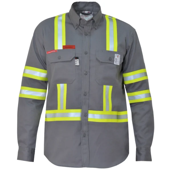 FR HiVis Shirt - Grey - Image 4
